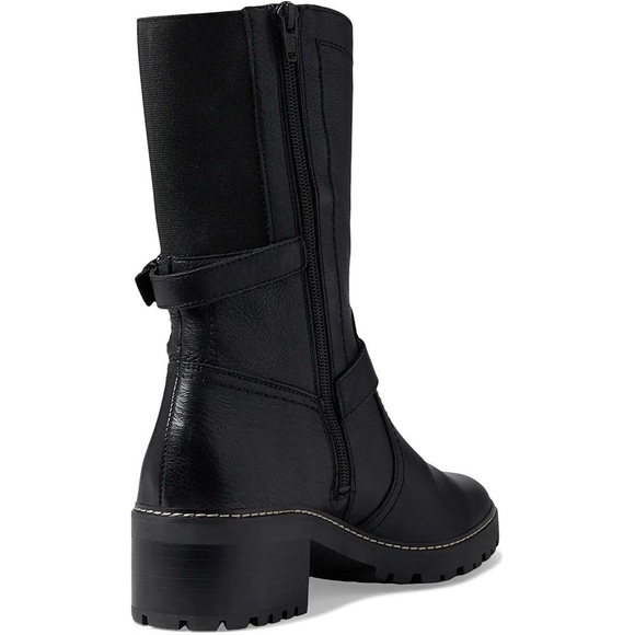 NATURALIZER TALON WOMENS LEATHER MOTORCYCLE MID-CALF BOOTS - Picture 10 of 12